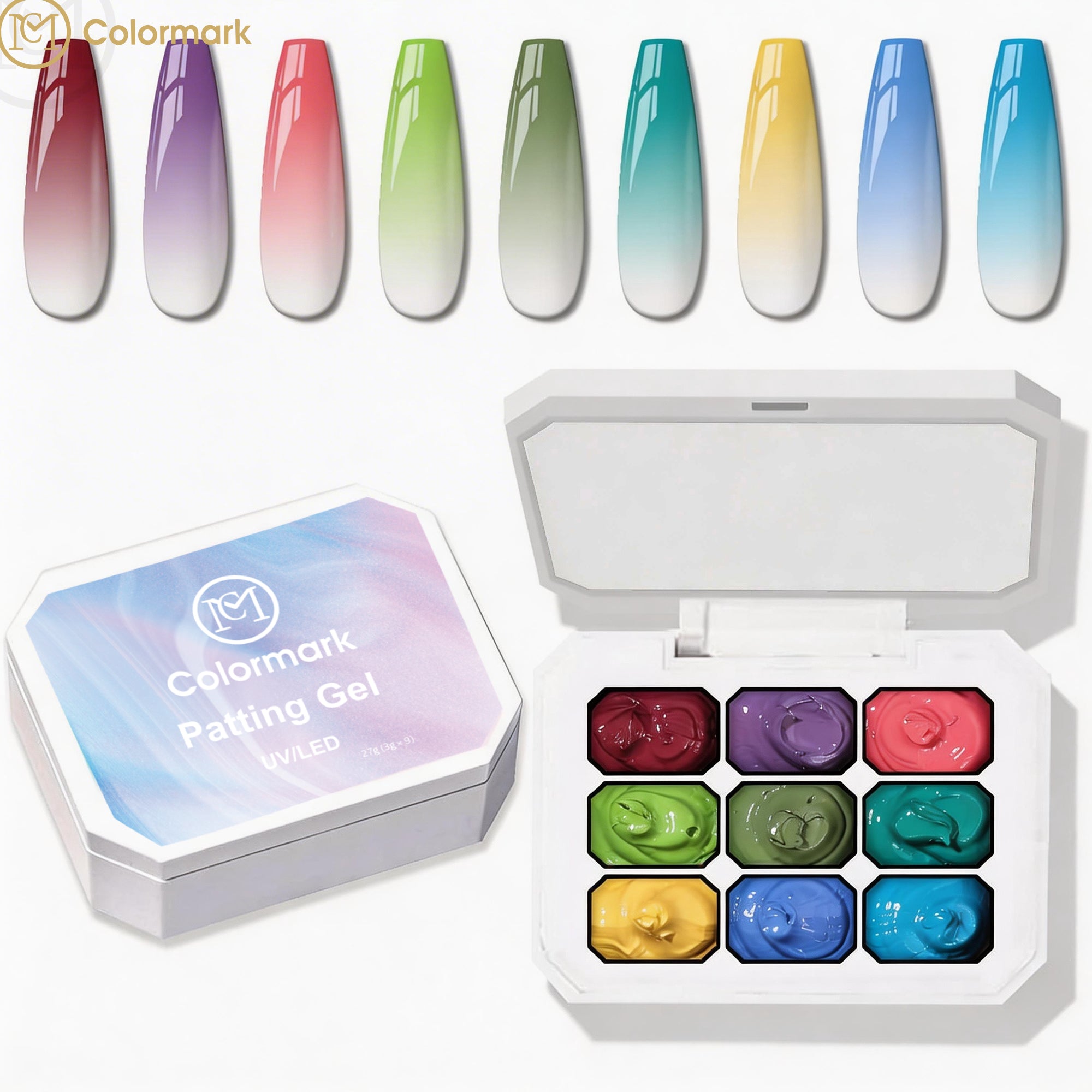 New Clap Glue 9 Grid Nail Art Clap Solid Painted Blush 2025 Saturated Sizzy Gradient Wash-free Pat Pat Gel Painting Gel