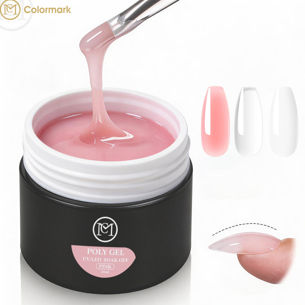 150g Large Capacity Pink White Phototherapy Extension Gel UV Solid No Paper Tray Quick Drying Sealing Layer Reinforced Poly Gel