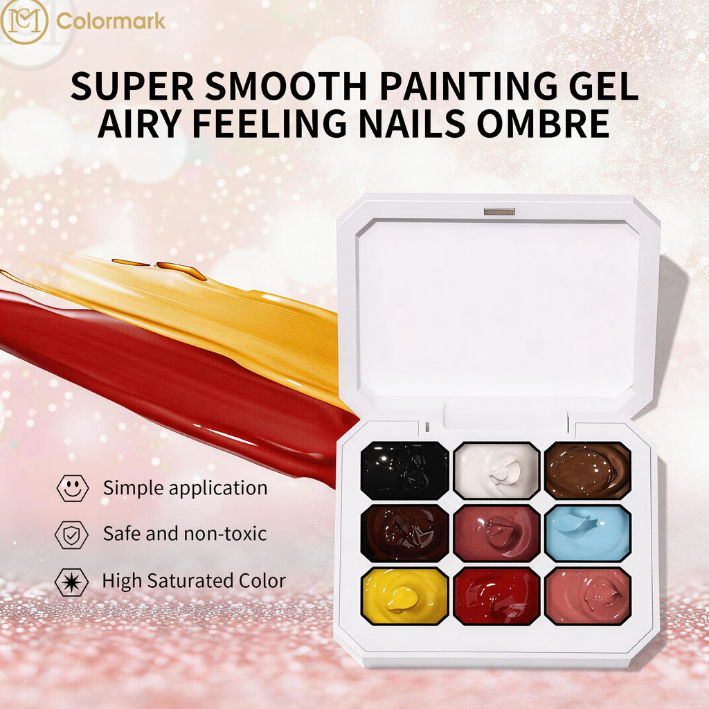 New Clap Glue 9 Grid Nail Art Clap Solid Painted Blush 2025 Saturated Sizzy Gradient Wash-free Pat Pat Gel Painting Gel