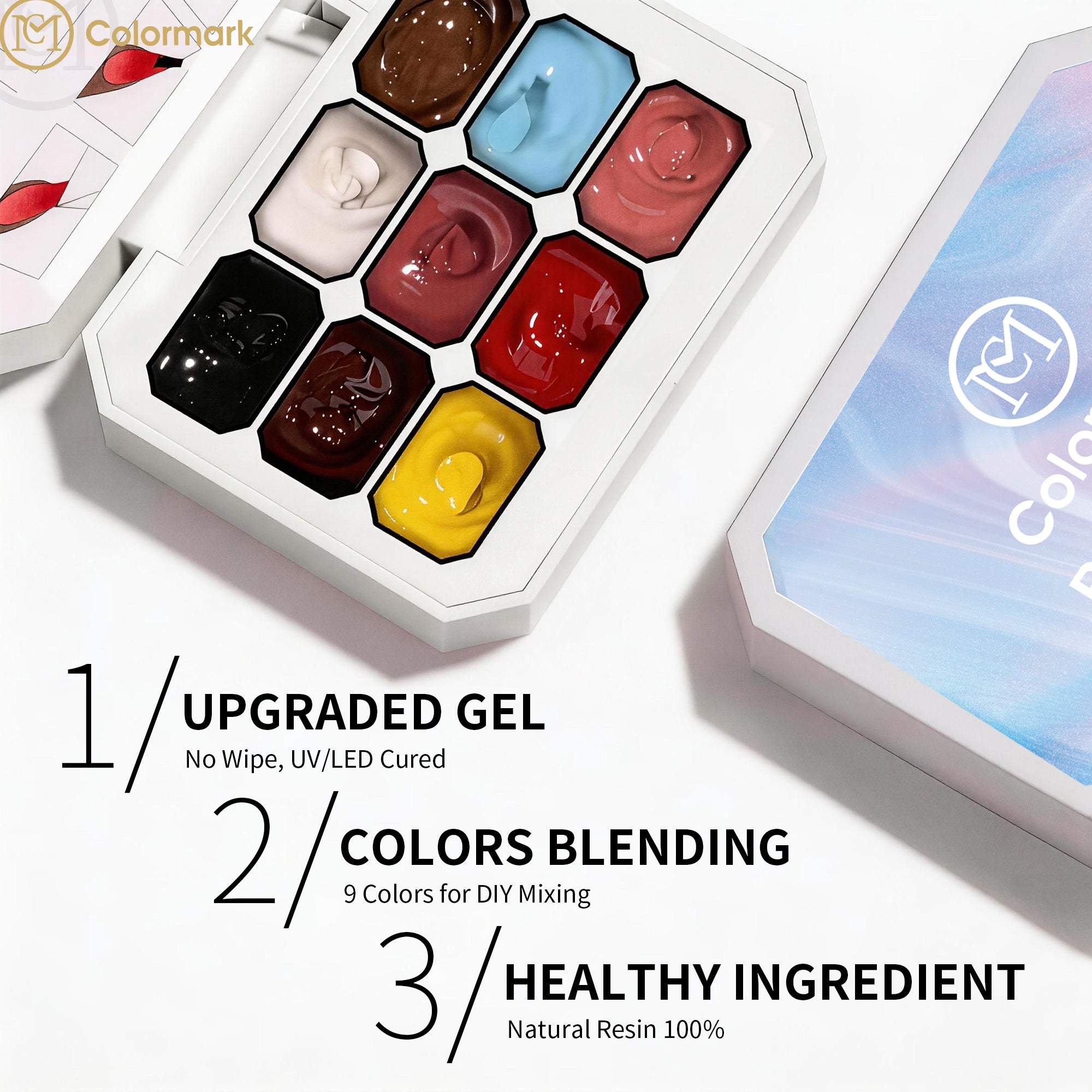 New Clap Glue 9 Grid Nail Art Clap Solid Painted Blush 2025 Saturated Sizzy Gradient Wash-free Pat Pat Gel Painting Gel