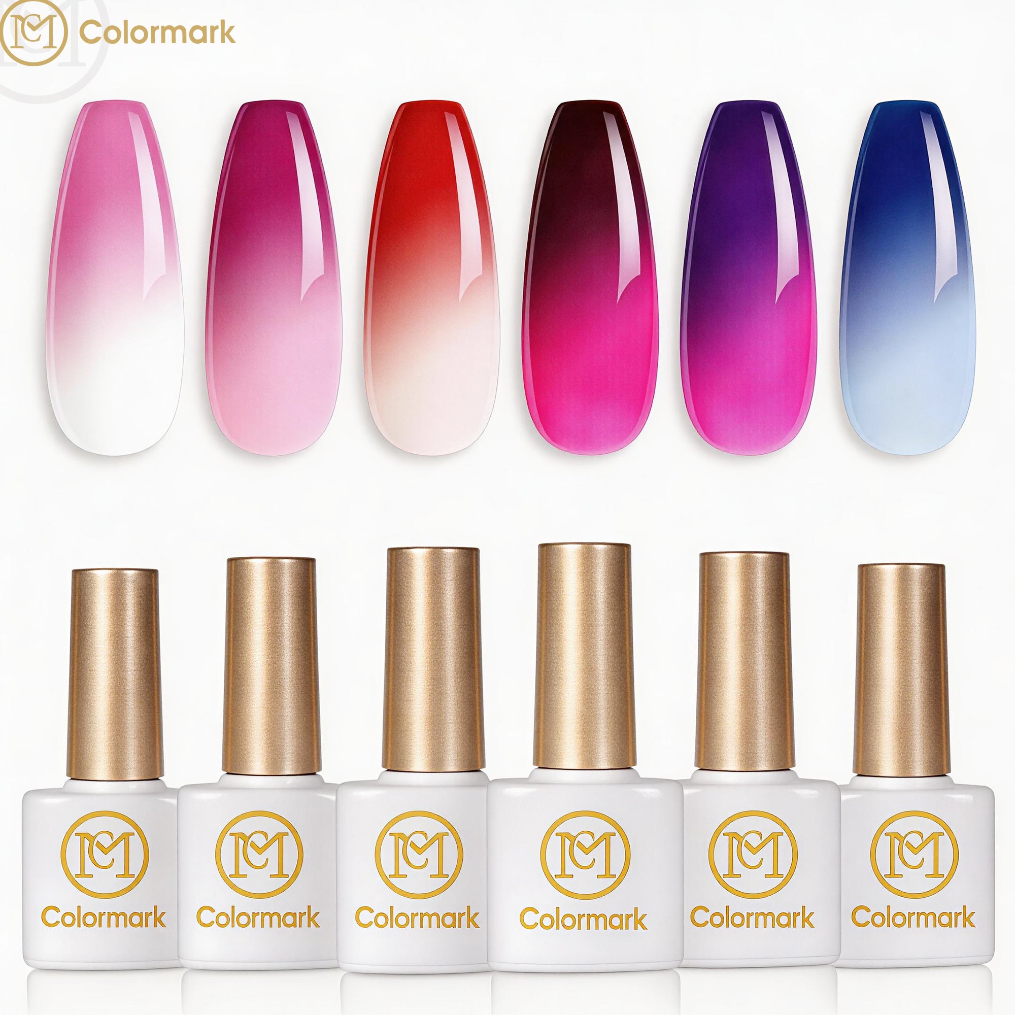 Nail Art Color Temperature Change LED Gel Polish Macaron Shimmer Mood Change Enamels Designer Bottle Non-Toxic Professional