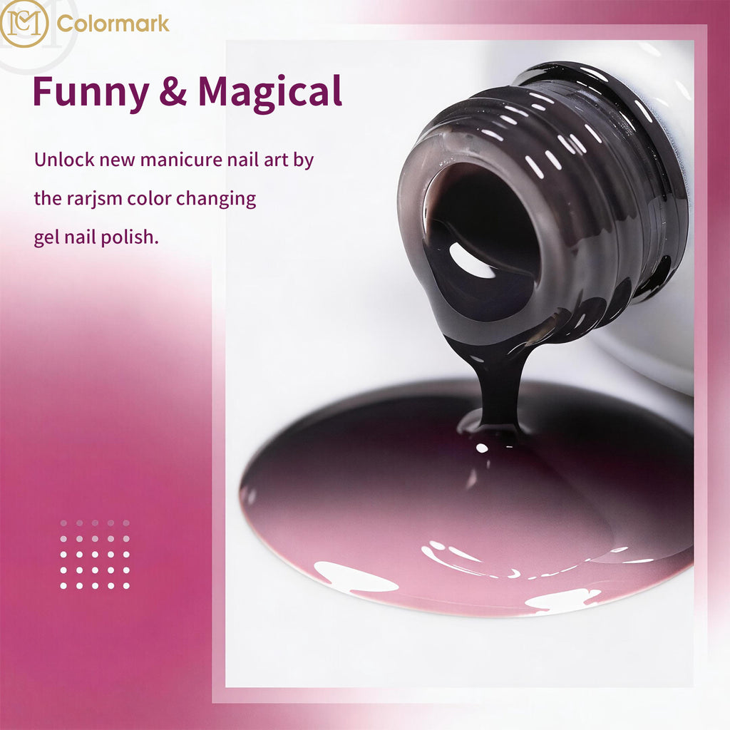 Nail Art Color Temperature Change LED Gel Polish Macaron Shimmer Mood Change Enamels Designer Bottle Non-Toxic Professional