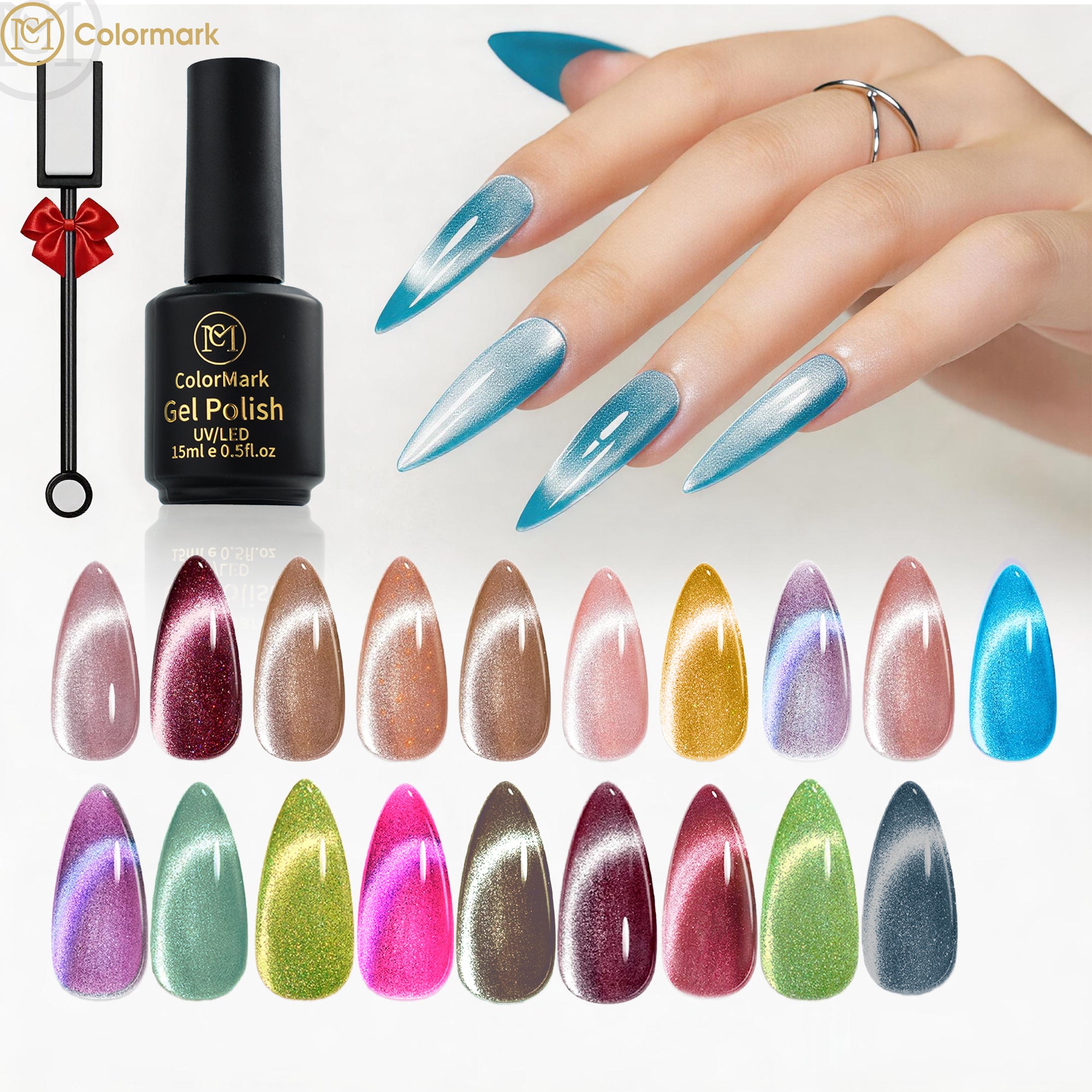 Cat Eye Designer Luxury Nail Gel Polish Magnet LED Cure Vegan Non-Toxic Hema Free Glitter UV Polish Bottle for DIY