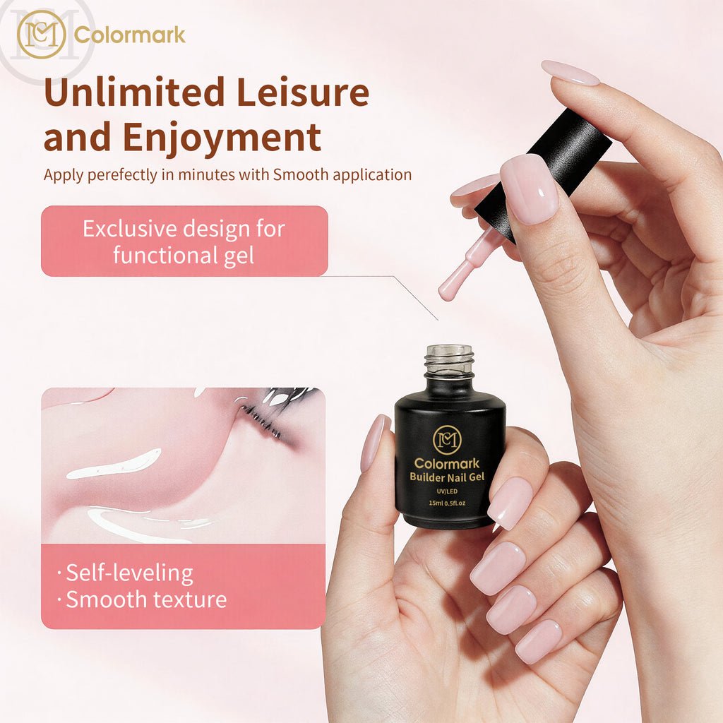 Strong Builder BIAB Construction Gel with No Heat for Natural-Looking Nail Extensions and Durable Overlays Led Lamp Source