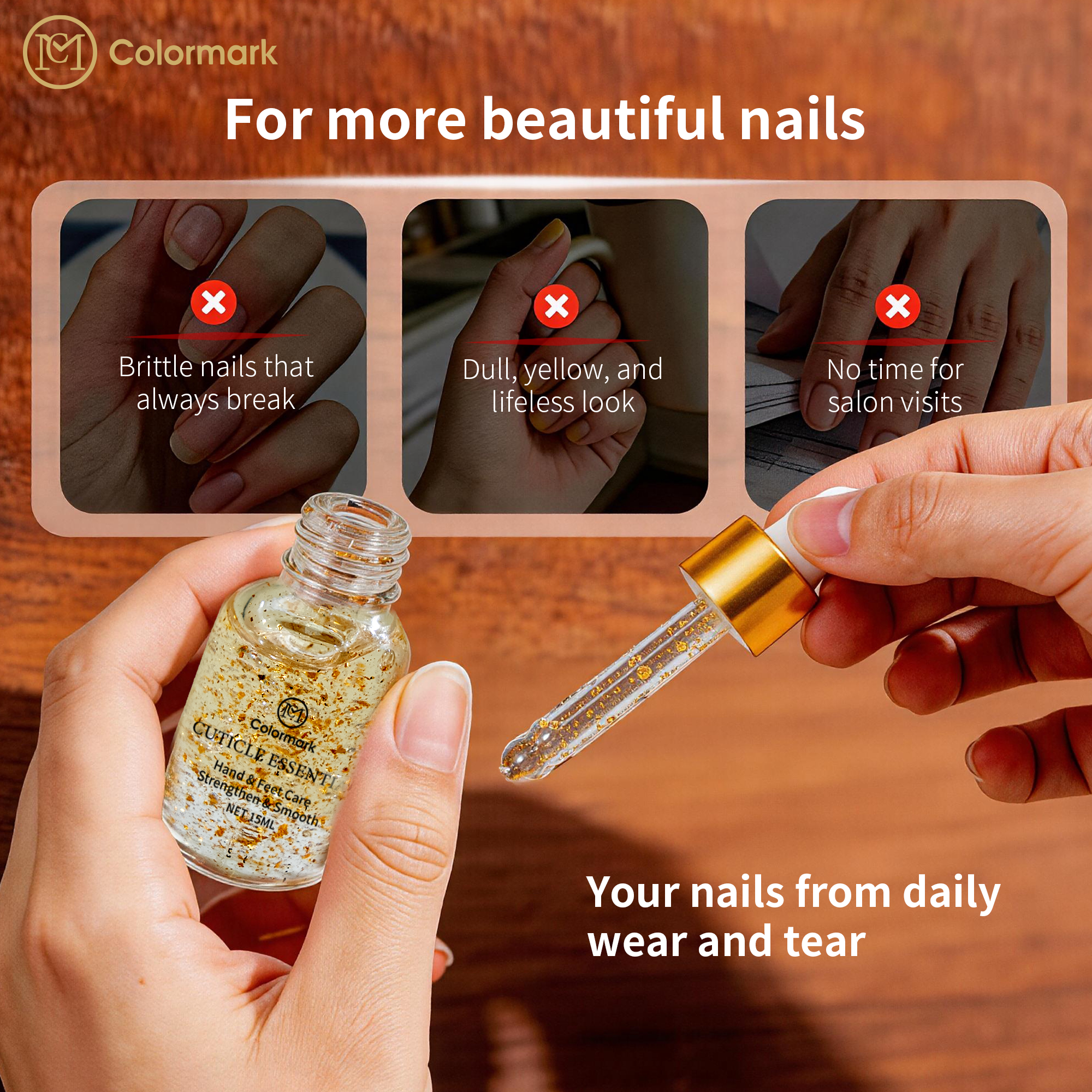 Colormark 15ml 24K Natural Keratin Cuticle Oil