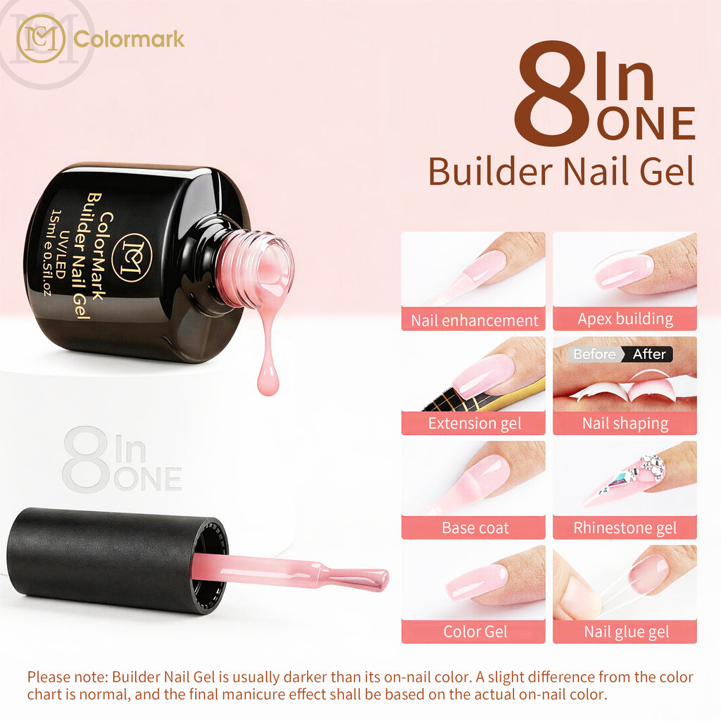 Strong Builder BIAB Construction Gel with No Heat for Natural-Looking Nail Extensions and Durable Overlays Led Lamp Source