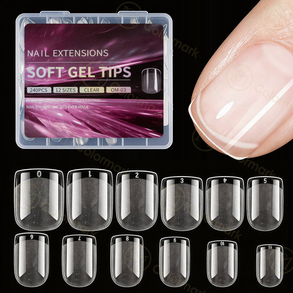 Wholesale New Style Nail Forms Mixed 12 Styles Free Paper Hand Extension Crystal Nail Tips Transparent Nail Foils 288 Pcs Box